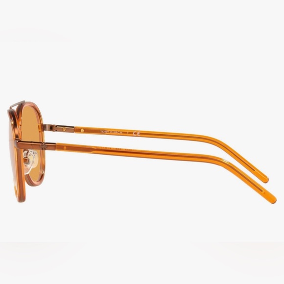 TORY BURCH ROUND Sunglasses-AMBER - Picture 3 of 7